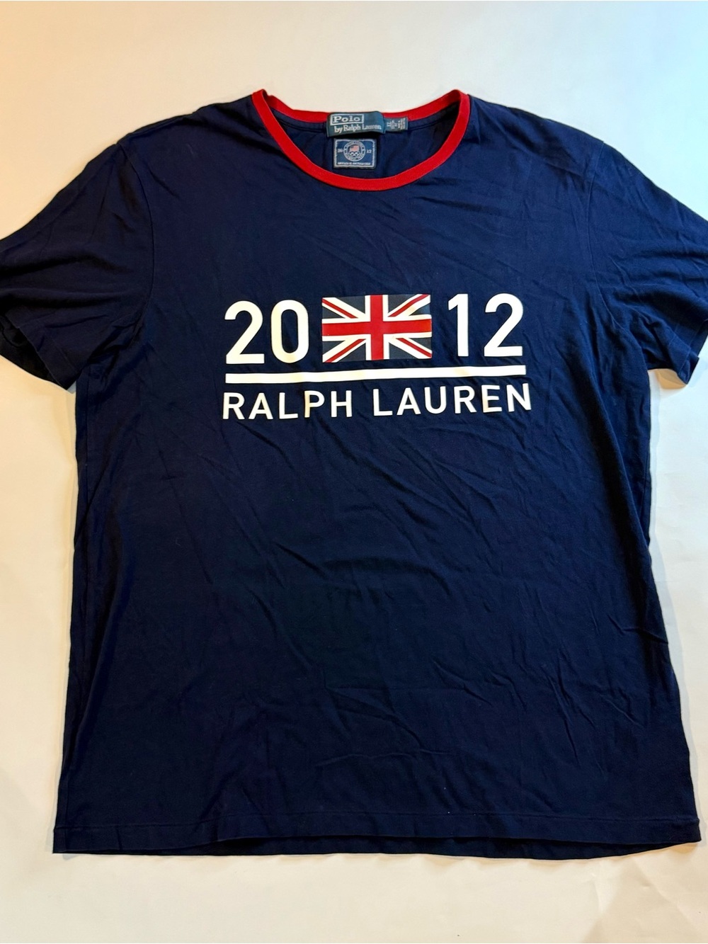 Vintage Ralph Lauren 2012 Olympics U.S. Olympic Team Navy Blue T-Shirt Size XL